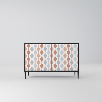 HAZY NOSTALGIA 2-Door Sideboard in Black Finish