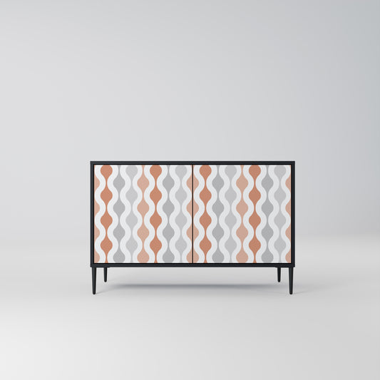 HAZY NOSTALGIA 2-Door Sideboard in Black Finish