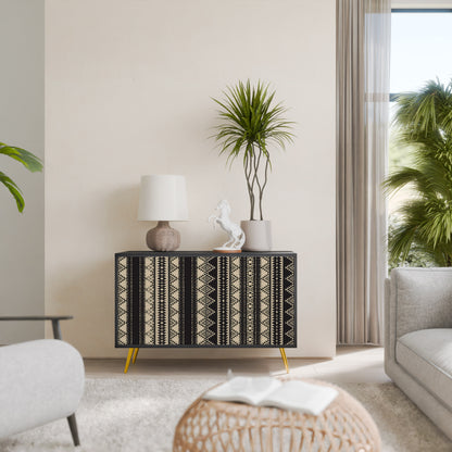AZTEC 2-Door Sideboard in Black Finish