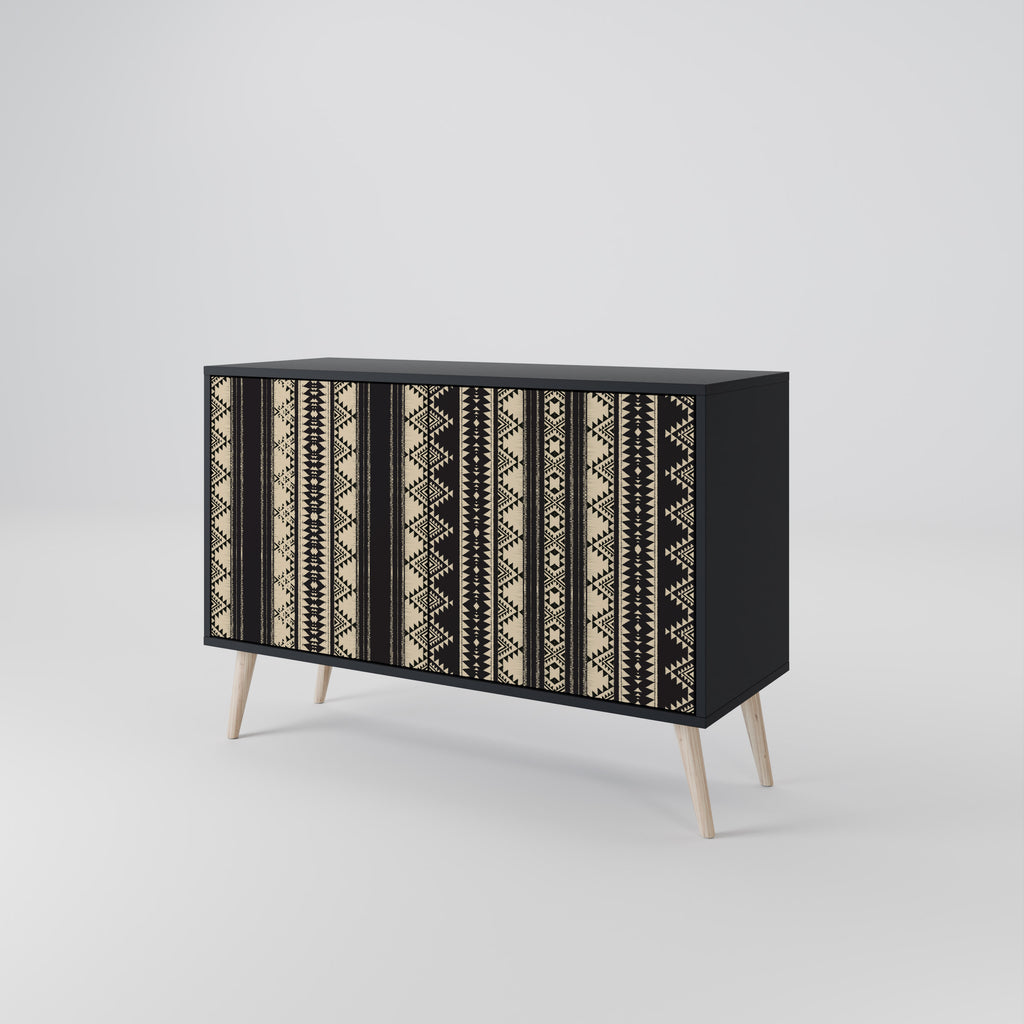AZTEC 2-dörrars skänk i svart finish