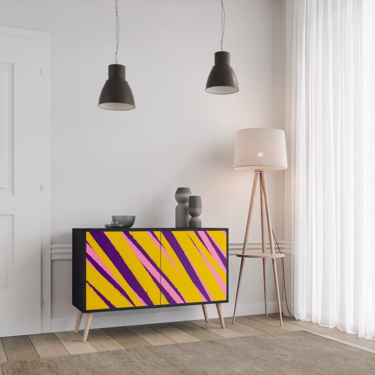 DREAMS COME TRUE 2-Door Sideboard in Black Finish