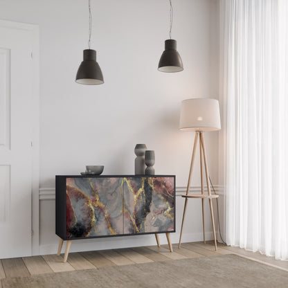 GOLDEN TIDES 2-Door Sideboard in Black Finish