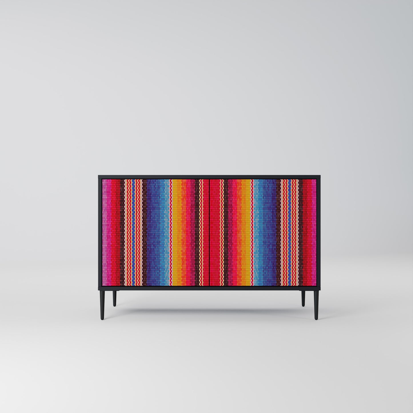 ETHNIC MEXICAN 2-Door Sideboard in Black Finish