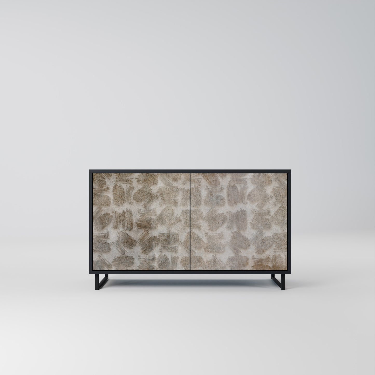 SLIGHTLY BLURRED 2-Door Sideboard in Black Finish