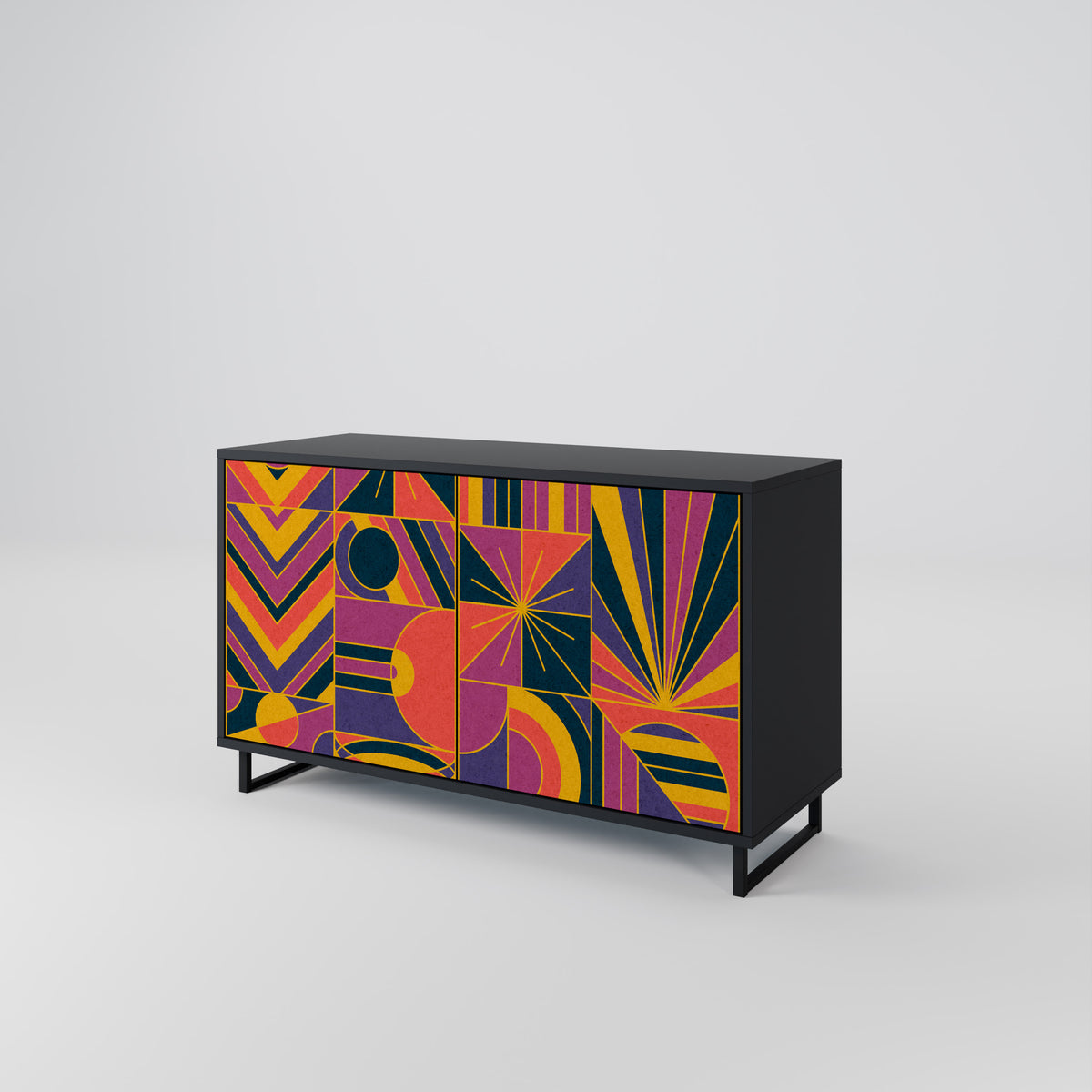 ELECTRIC PATTERNS Skänk med två dörrar