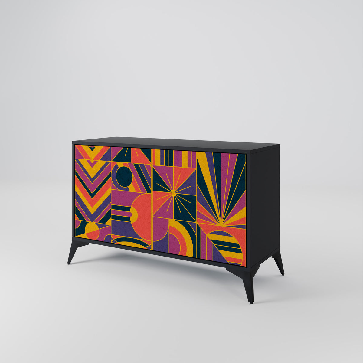 ELECTRIC PATTERNS Skänk med två dörrar