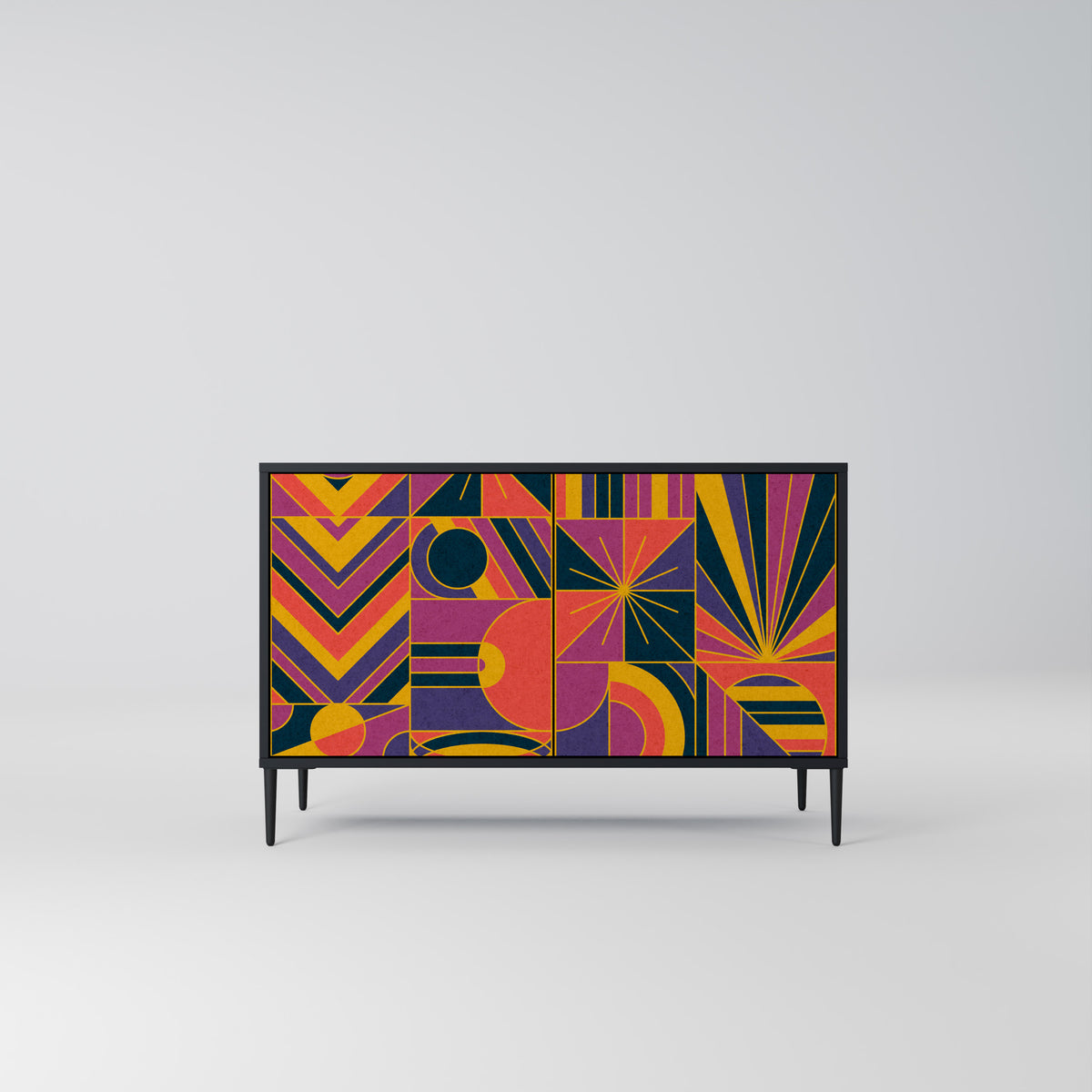 ELECTRIC PATTERNS Skänk med två dörrar