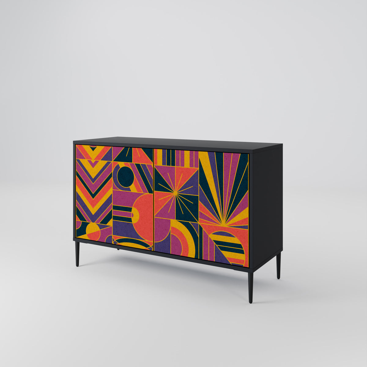 ELECTRIC PATTERNS Skänk med två dörrar