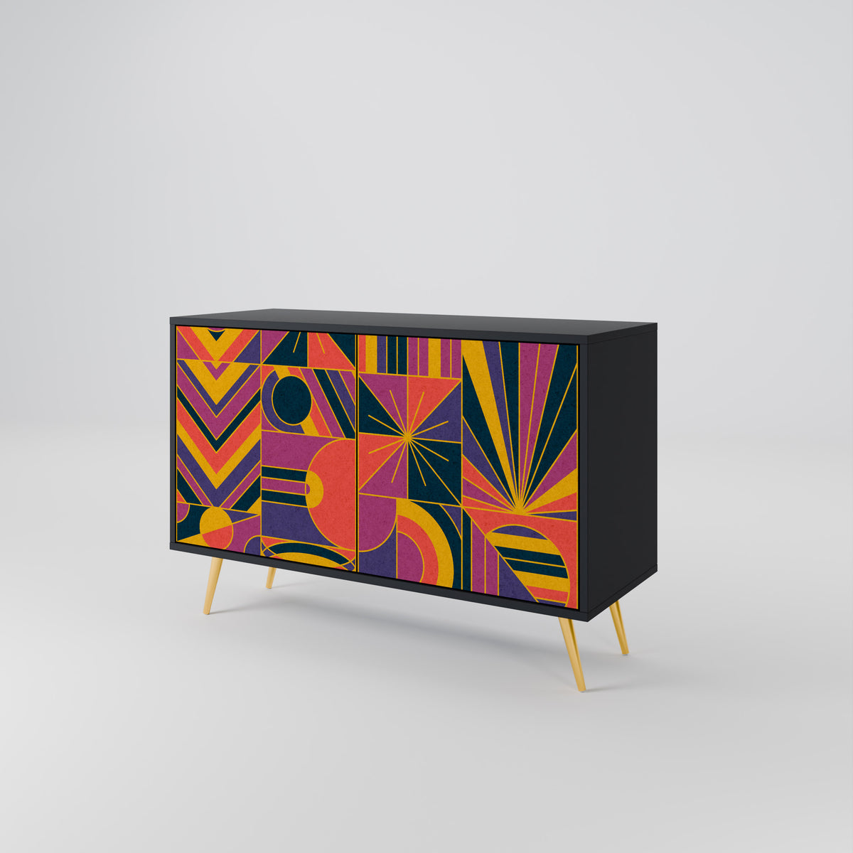 ELECTRIC PATTERNS Skänk med två dörrar