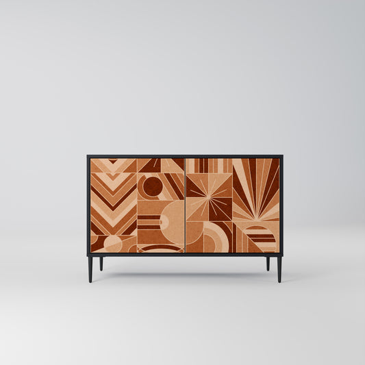 PRISM MOSAIC 2-Door Sideboard in Black Finish