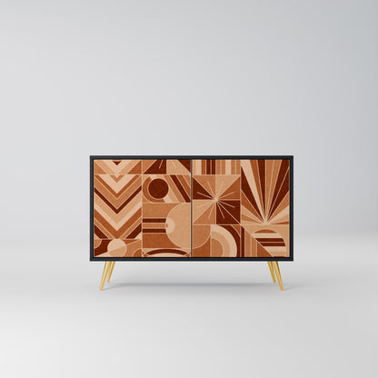 PRISM MOSAIC 2-Door Sideboard in Black Finish