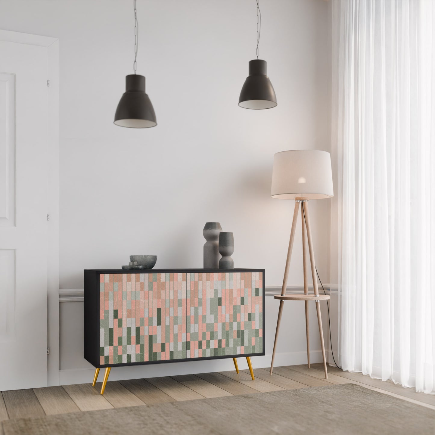 BUILDING THE FUTURE 2-Door Sideboard in Black Finish