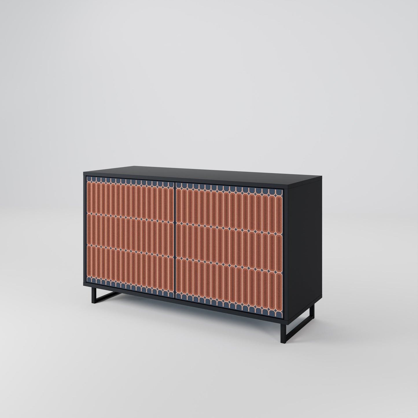 HYPNOTIC GATE 2-Door Sideboard in Black Finish