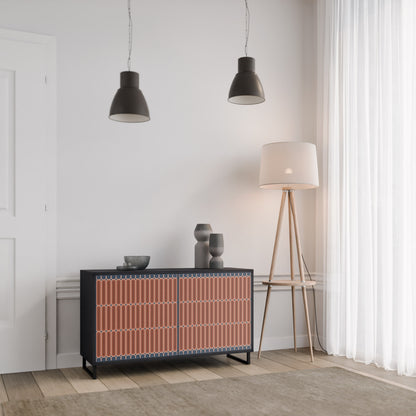 HYPNOTIC GATE 2-Door Sideboard in Black Finish