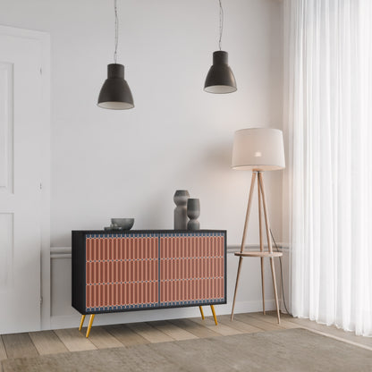 HYPNOTIC GATE 2-Door Sideboard in Black Finish