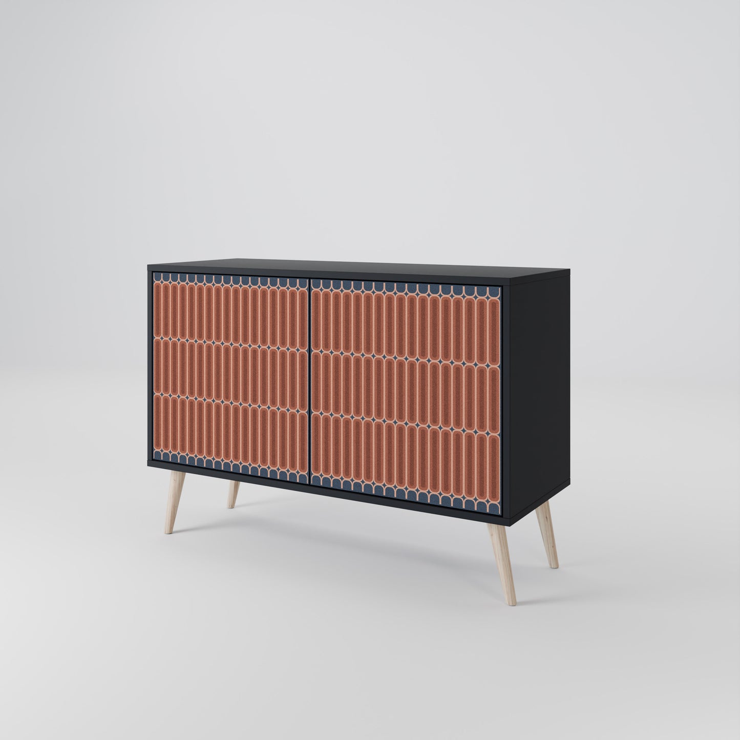 HYPNOTIC GATE 2-Door Sideboard in Black Finish