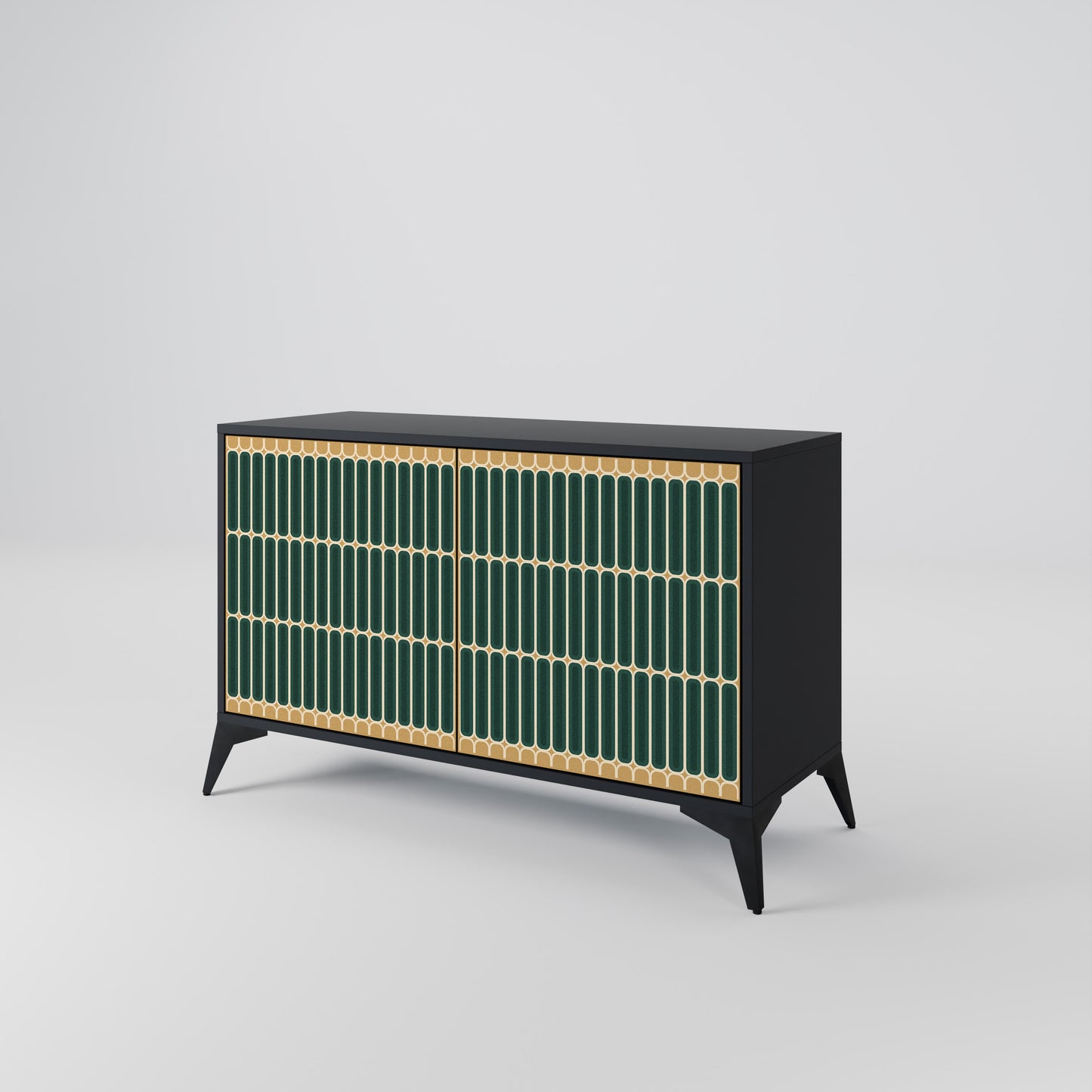 ILUSION GATE 2-Door Sideboard in Black Finish