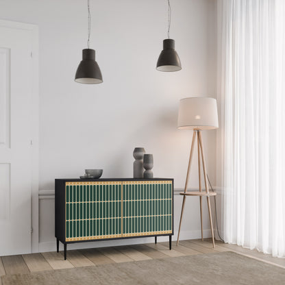 ILUSION GATE 2-Door Sideboard in Black Finish