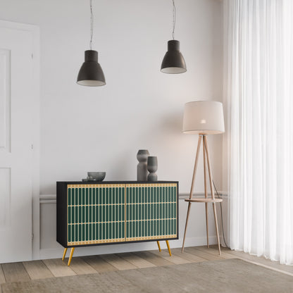 ILUSION GATE 2-Door Sideboard in Black Finish