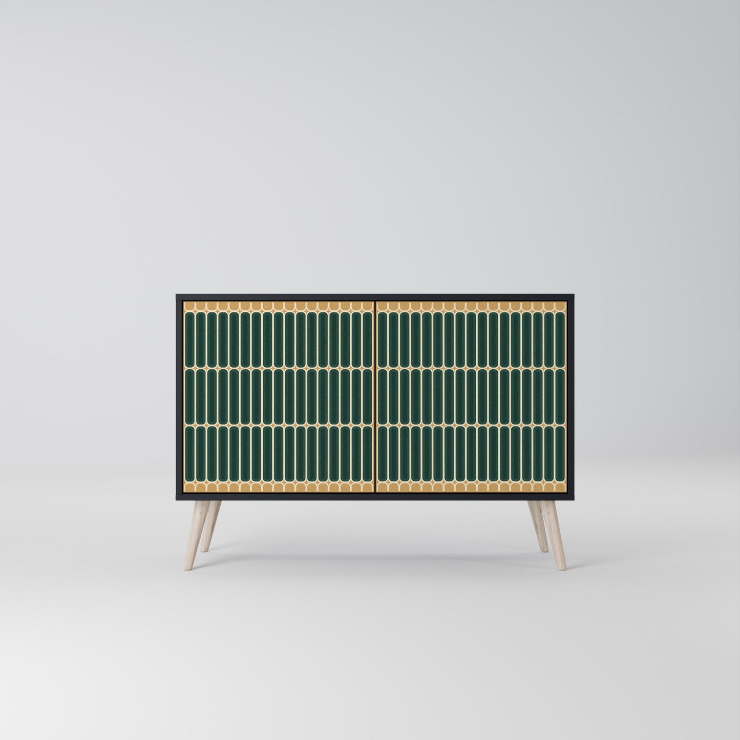 ILUSION GATE 2-Door Sideboard in Black Finish