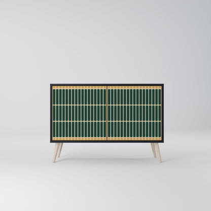 ILUSION GATE 2-Door Sideboard in Black Finish