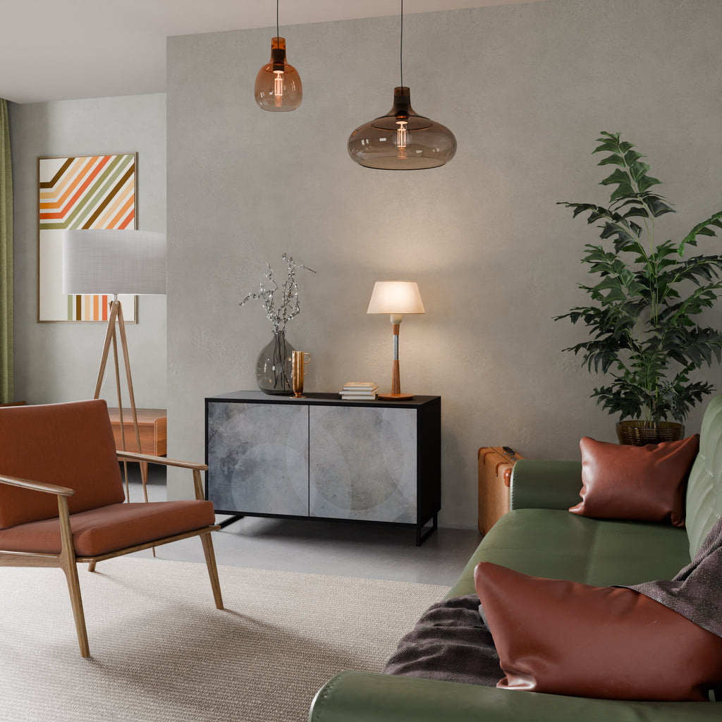 MUTED ARC 2-dörrars skänk i svart finish