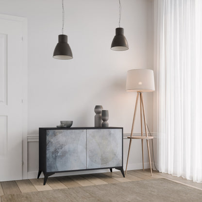 MUTED ARC 2-Door Sideboard in Black Finish