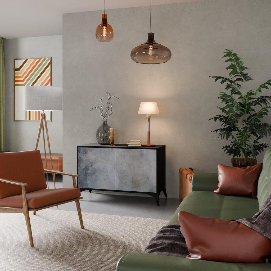 MUTED ARC 2-dörrars skänk i svart finish