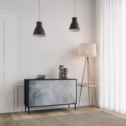 MUTED ARC 2-Door Sideboard in Black Finish