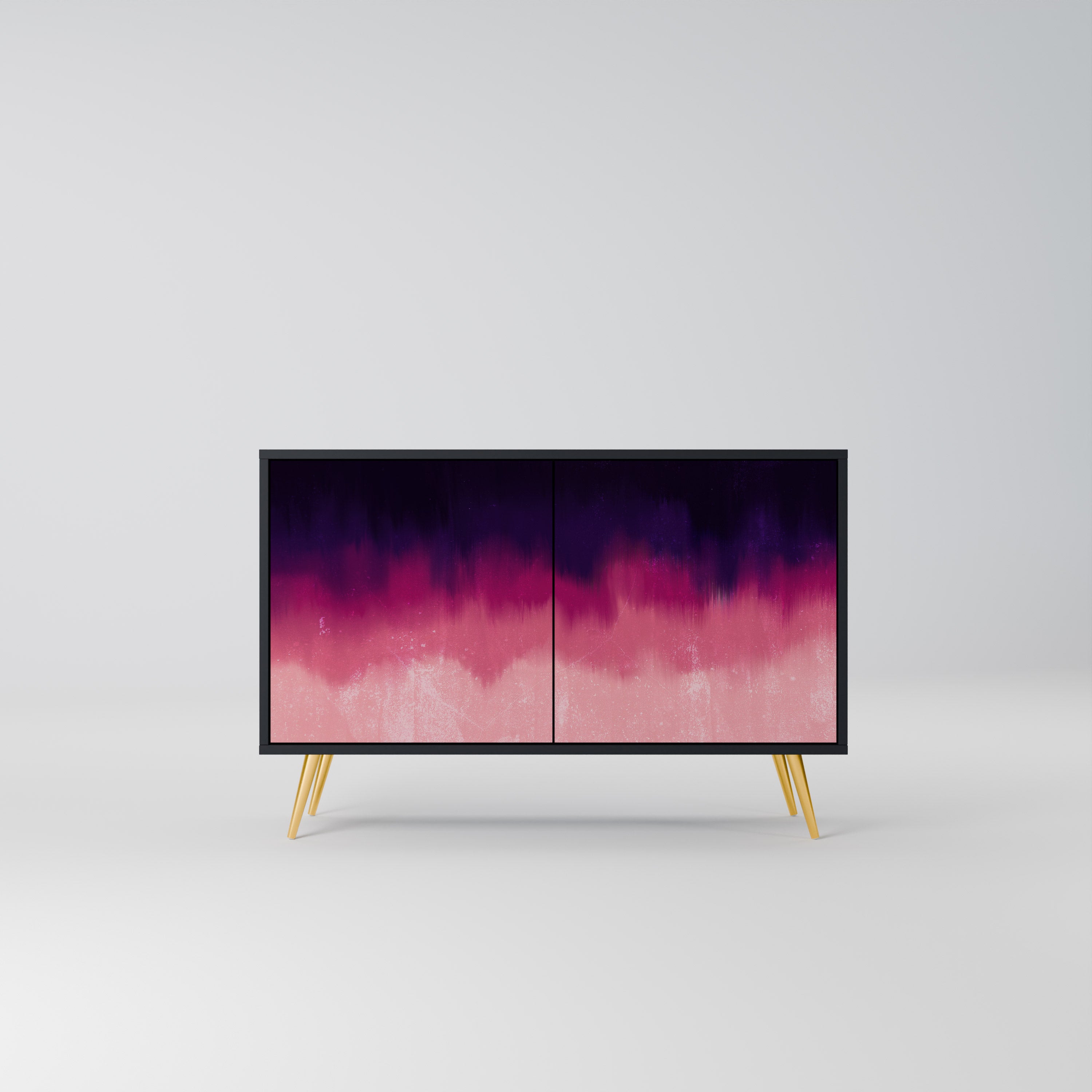 AURORA BOREALIS 2-dörrars skänk i svart finish