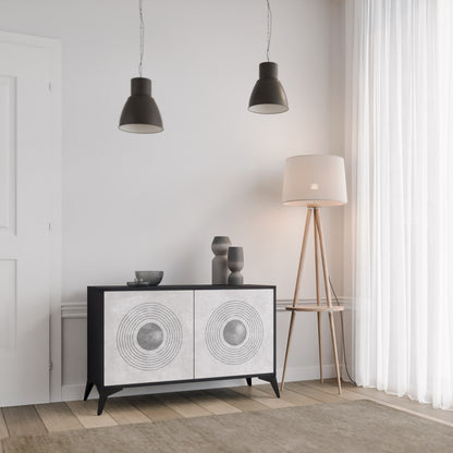 SOLID CIRCLES 2-Door Sideboard in Black Finish