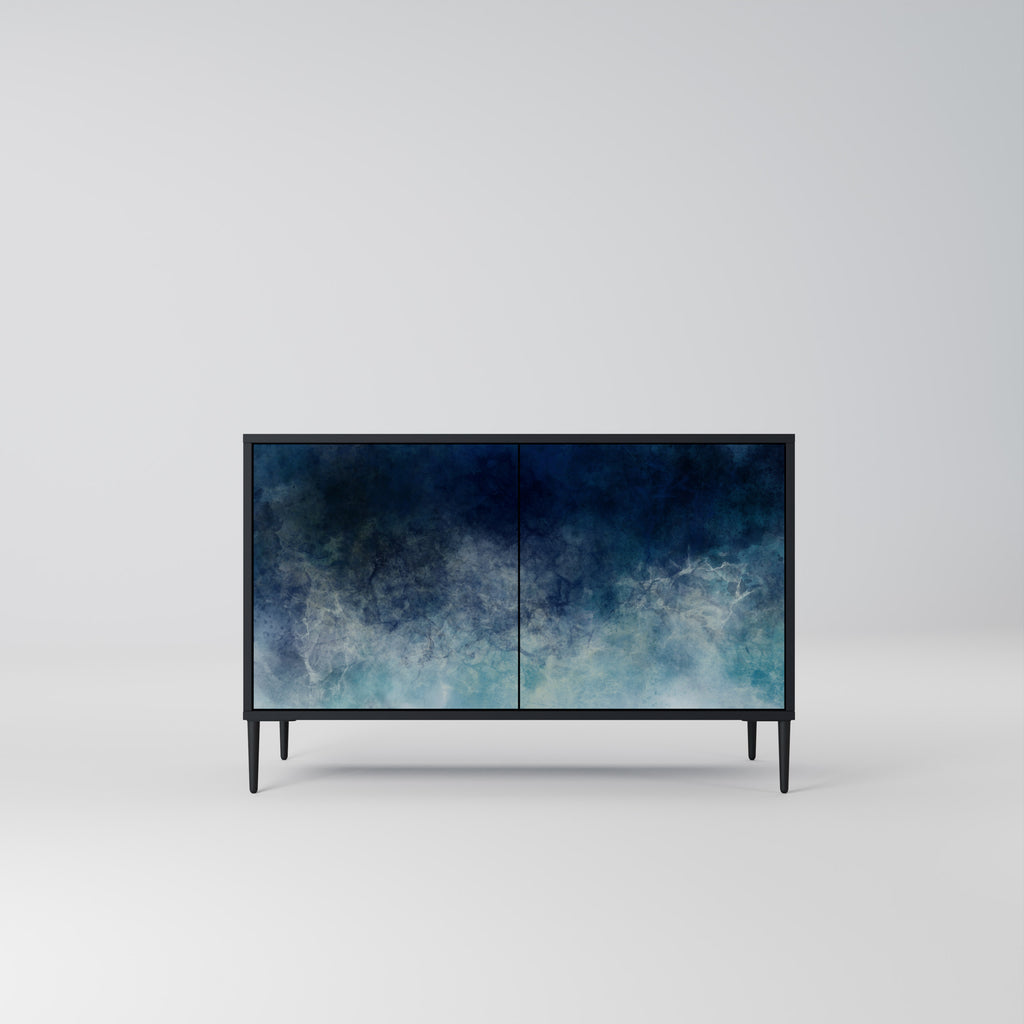 CELESTIAL FALL 2-dörrars skänk i svart finish