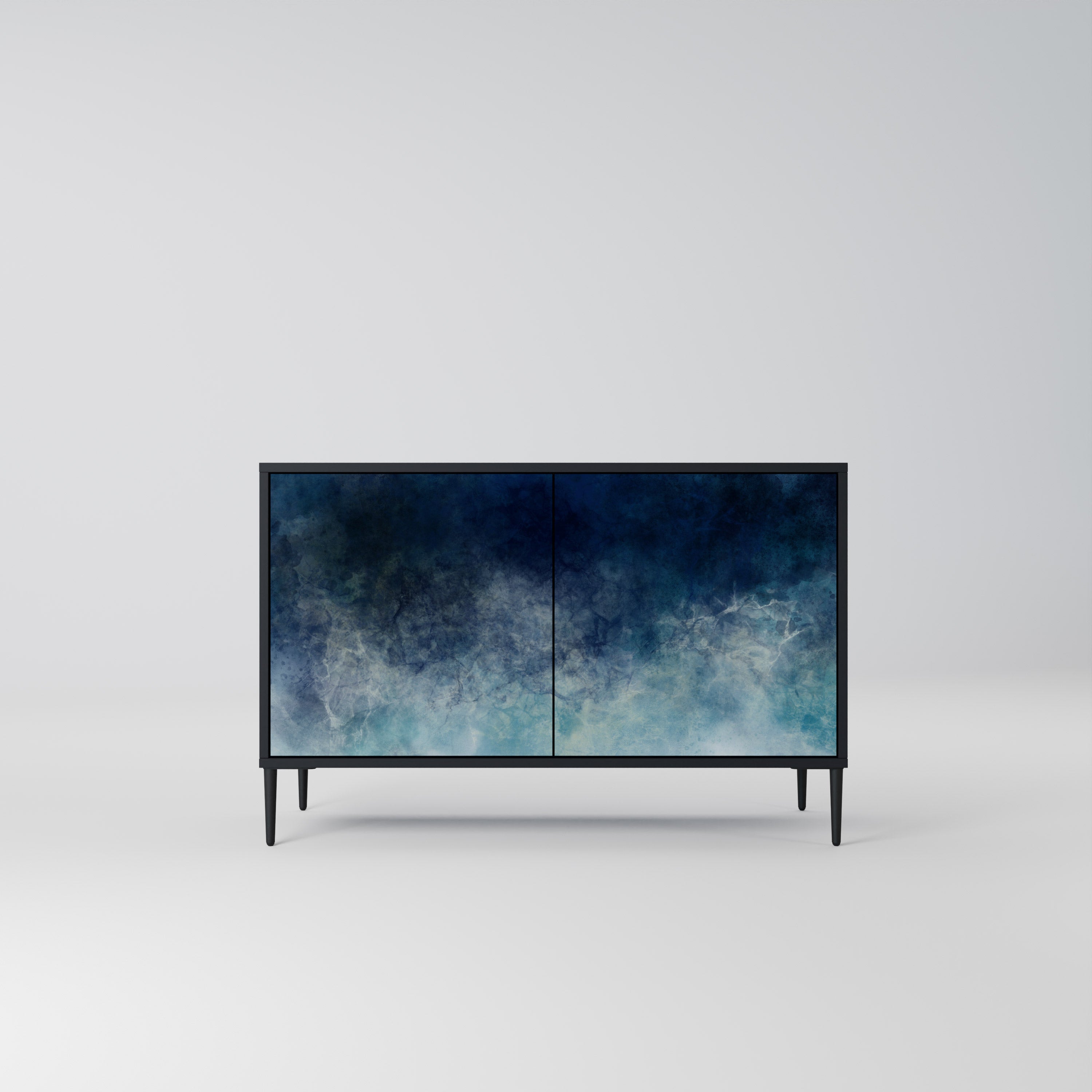 CELESTIAL FALL 2-dörrars skänk i svart finish