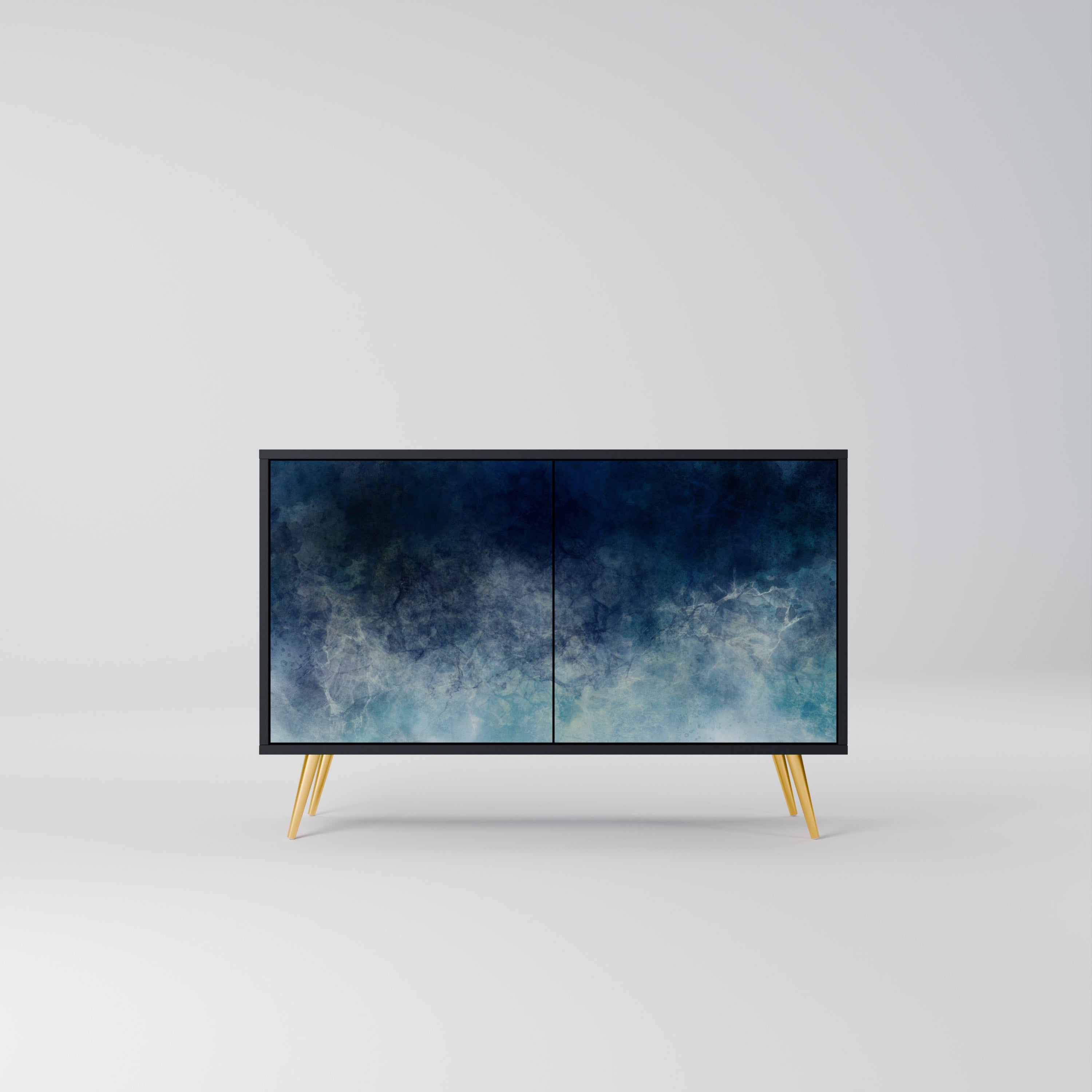 CELESTIAL FALL 2-dörrars skänk i svart finish