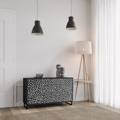 BLINDING LIGHTS 2-Door Sideboard in Black Finish