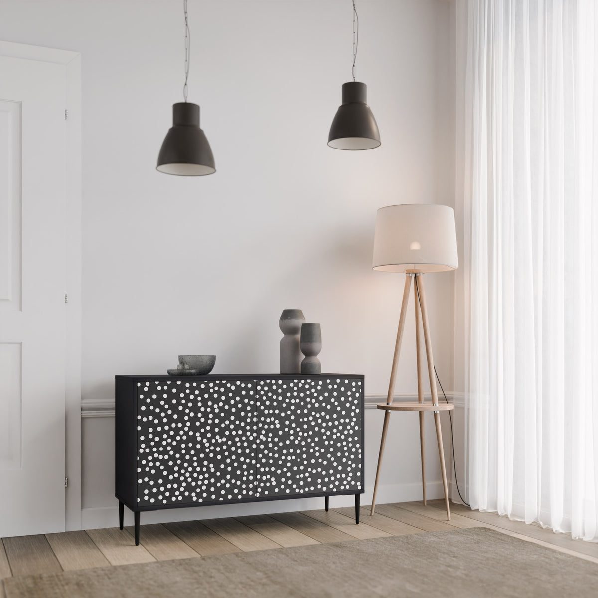BLINDING LIGHTS Skänk med två dörrar