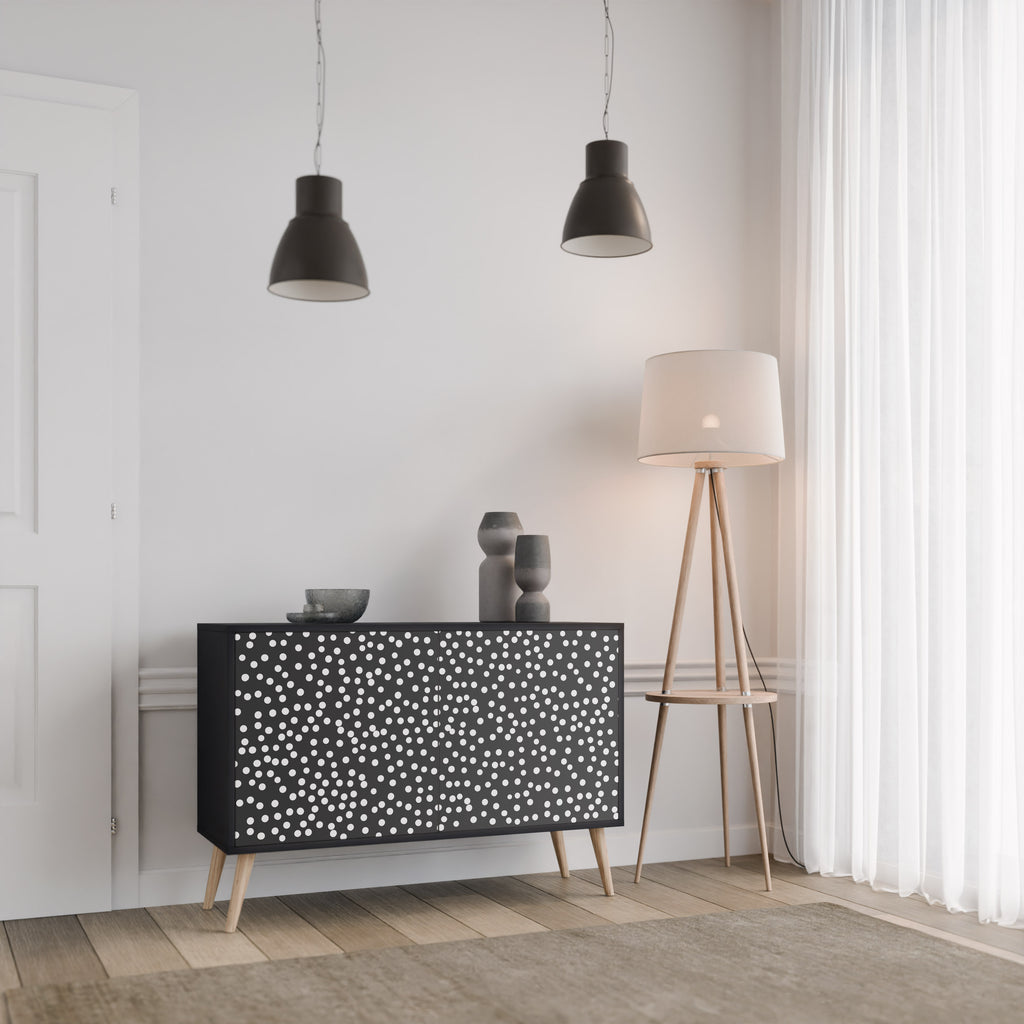 BLINDING LIGHTS 2-dörrars skänk i svart finish