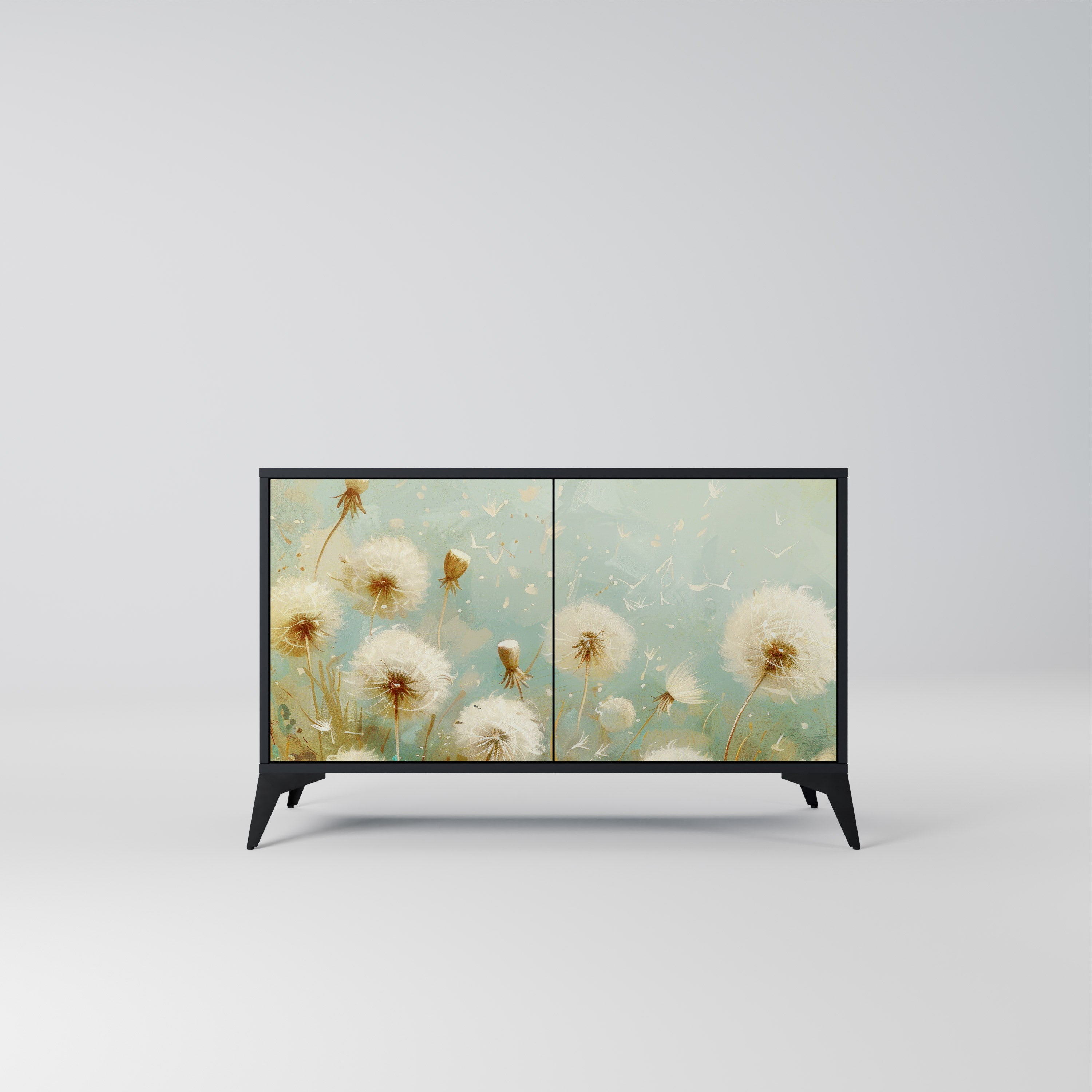 DREAMY MEADOW 2-dörrars skänk i svart finish