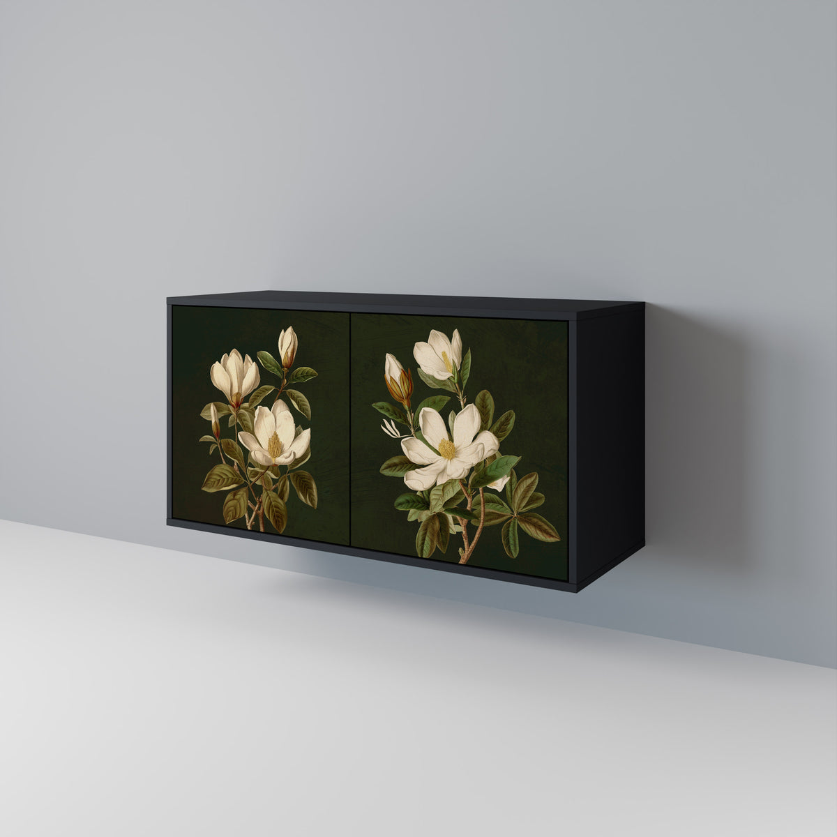 FLORAL NOIR Skänk med två dörrar