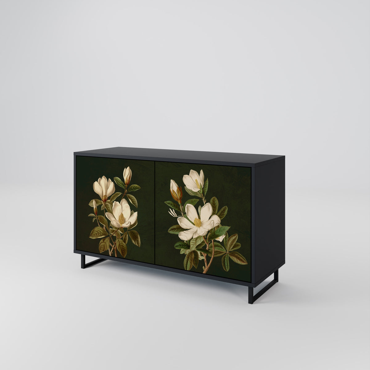 FLORAL NOIR Skänk med två dörrar