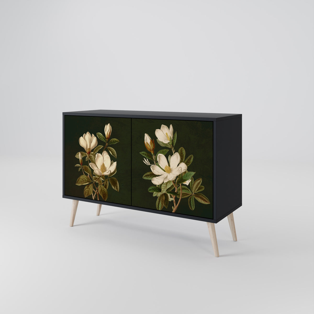 FLORAL NOIR Skänk med två dörrar