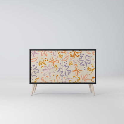SPRING WHIMSY 2-Door Sideboard in Black Finish