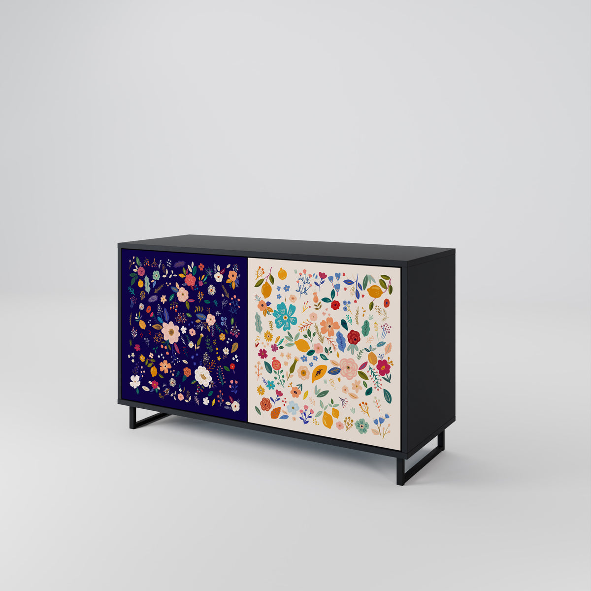 FLORAL COMBINATION Skänk med två dörrar