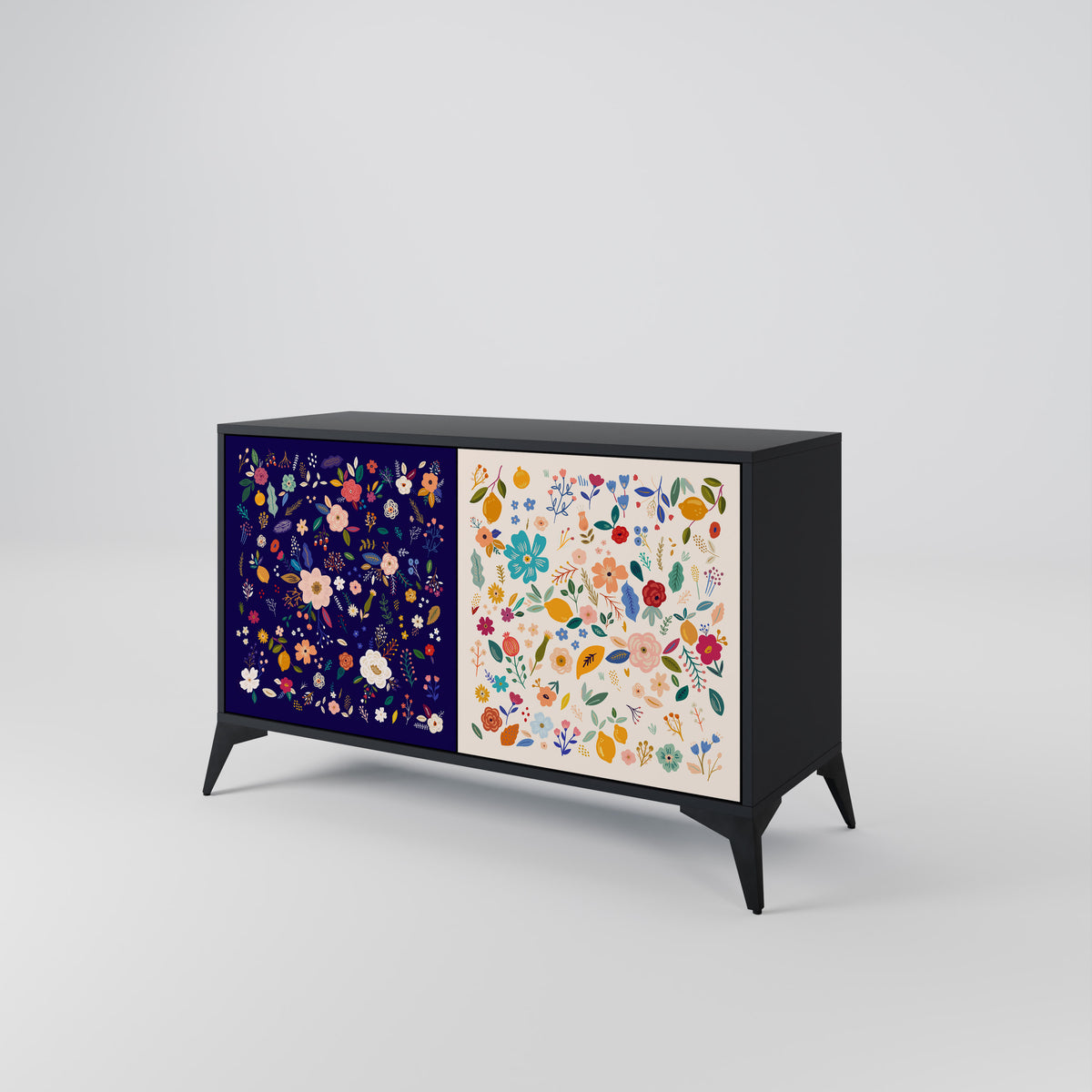 FLORAL COMBINATION Skänk med två dörrar
