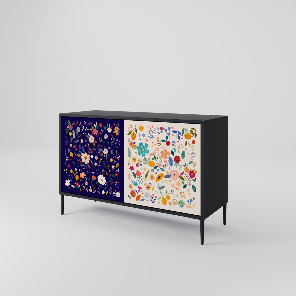 FLORAL COMBINATION Skänk med två dörrar