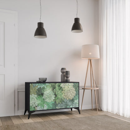 SUCCULENT CLUSTER 2-Door Sideboard in Black Finish