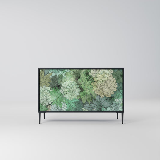 SUCCULENT CLUSTER 2-Door Sideboard in Black Finish