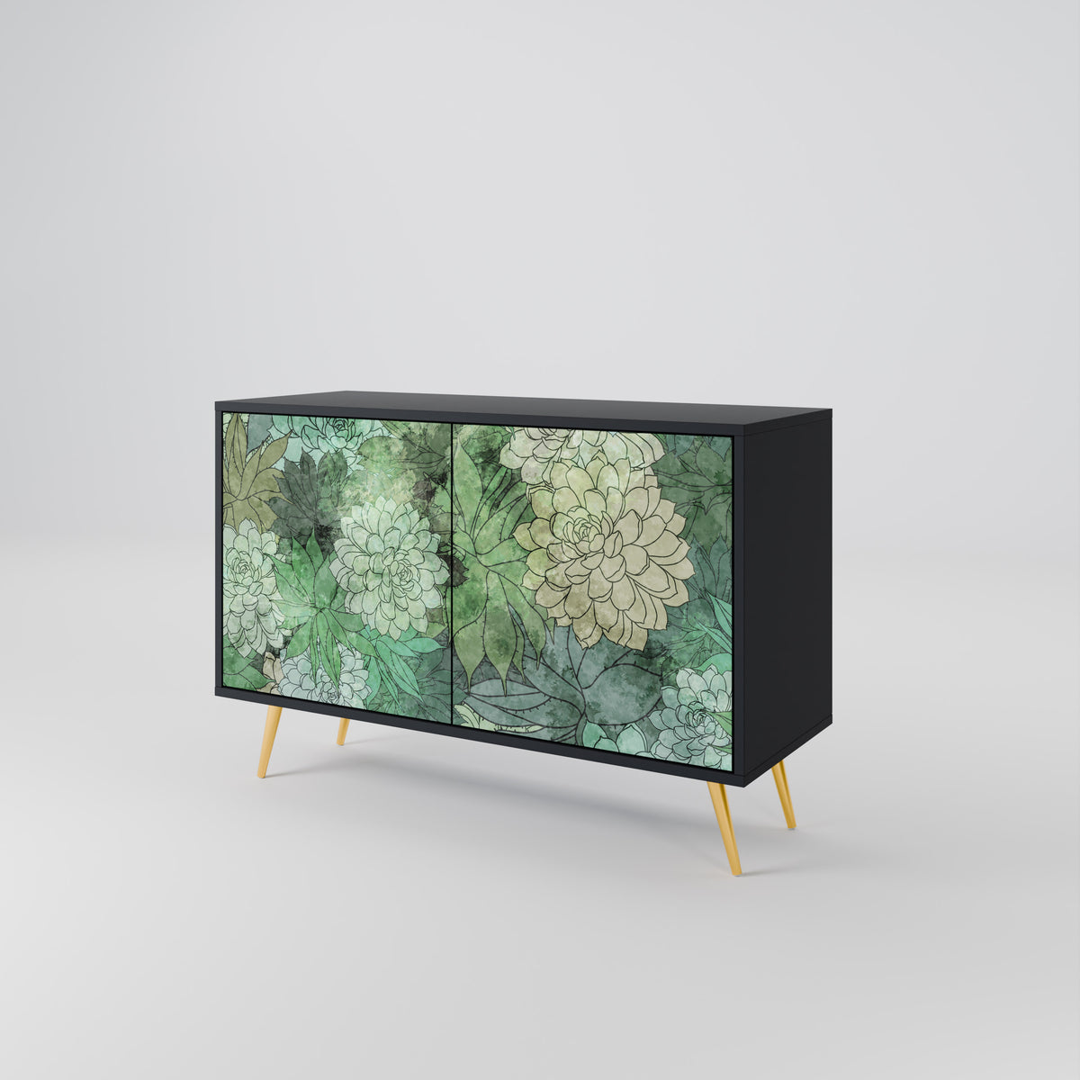 SUCCULENT CLUSTER Skänk med två dörrar