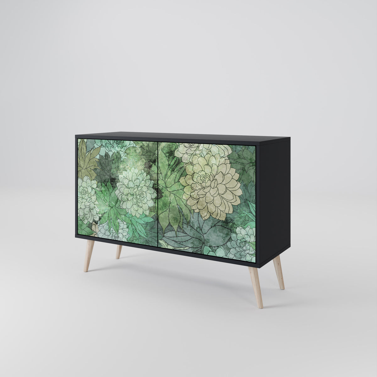 SUCCULENT CLUSTER Skänk med två dörrar