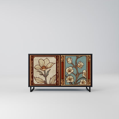 TIMELESS FLORA 2-Door Sideboard in Black Finish